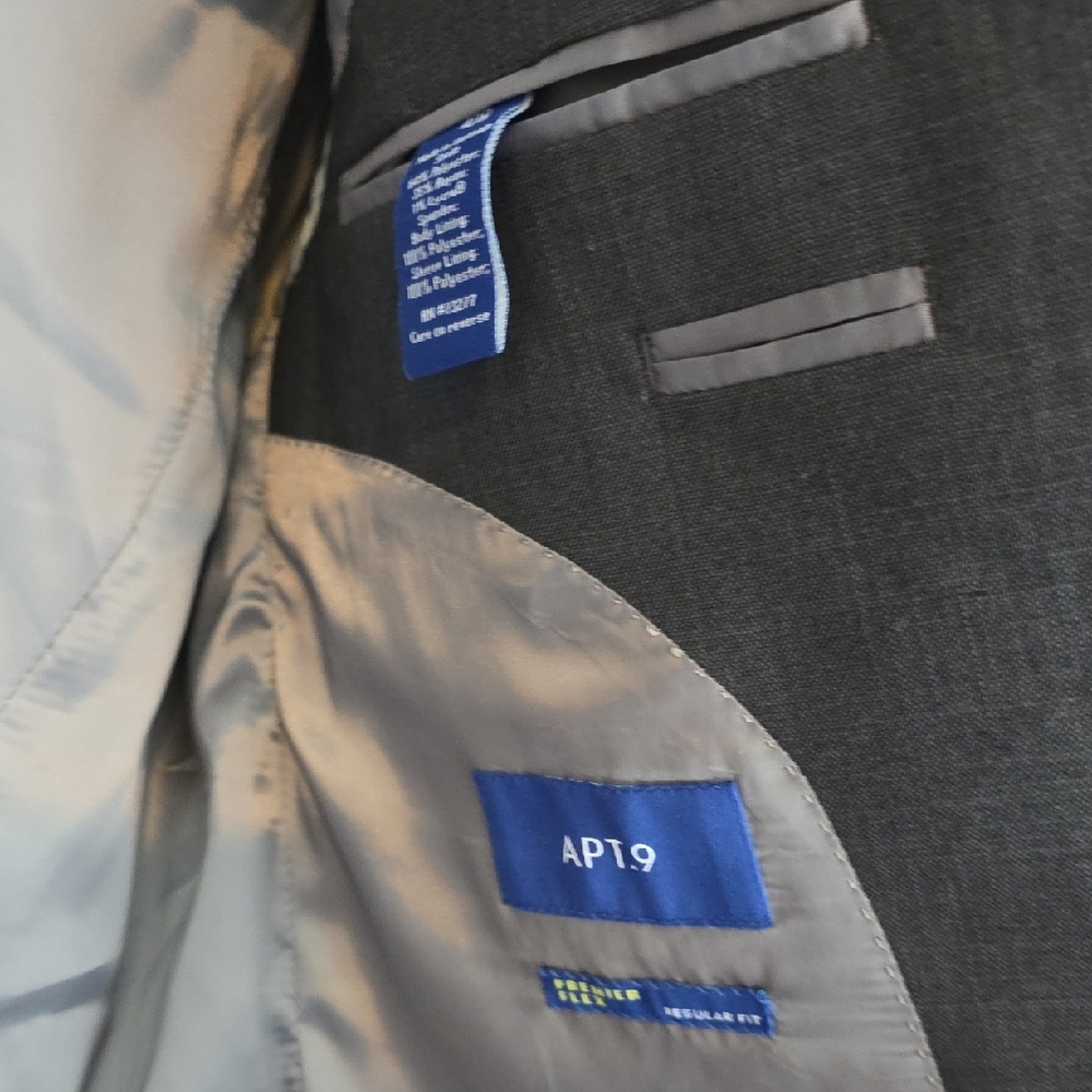 🆕️ Apt. 9 Gray Blazer Regular Fit 40R NWT NWT - image 7